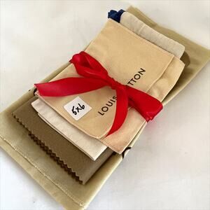 LOUIS VUITTON 4 Bundle Dust Bags Large Envelope Small Drawstring Small Envelope